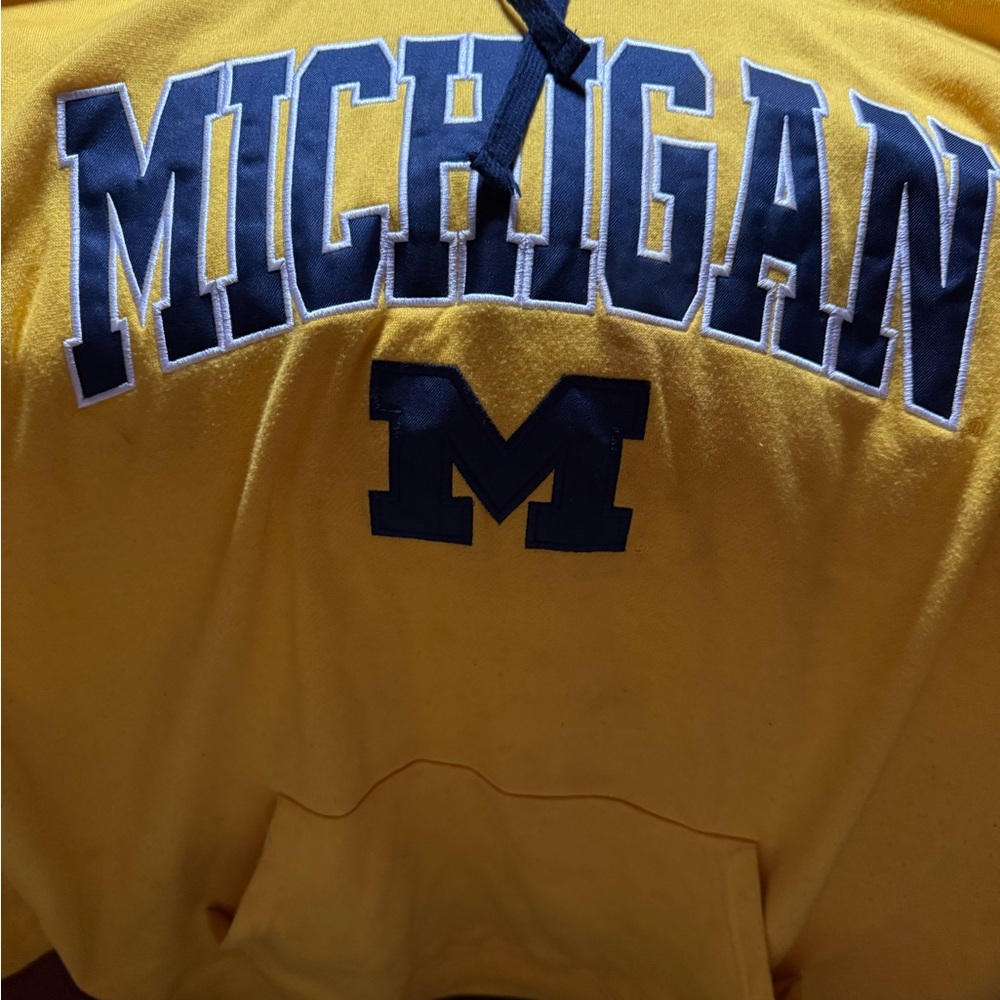 Colosseum Yellow Hoodie with Navy Text. Only worn once